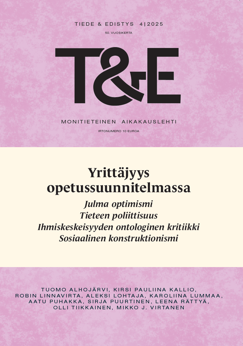 Tiede & edistyksen kansikuva