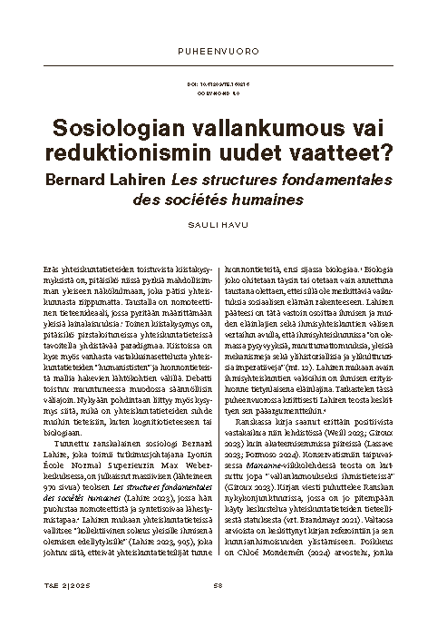 Sosialisimin vallankumous vai reduktionismin uudet vaatteet