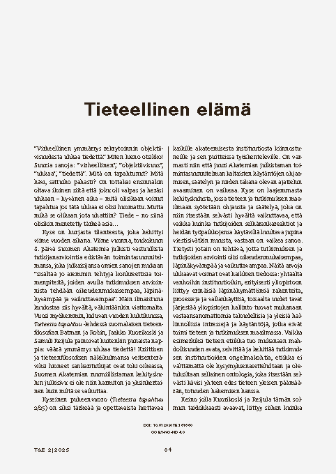 Tieteellinen elämä